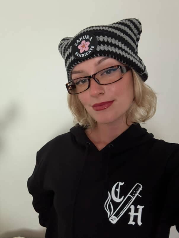 Knitted cat ear beanie