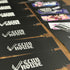 Assorted Clubhouse Works stickers laid out for random 5 sticker packs