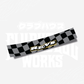 REVS Performance Rotary black and grey checkered windscreen banner