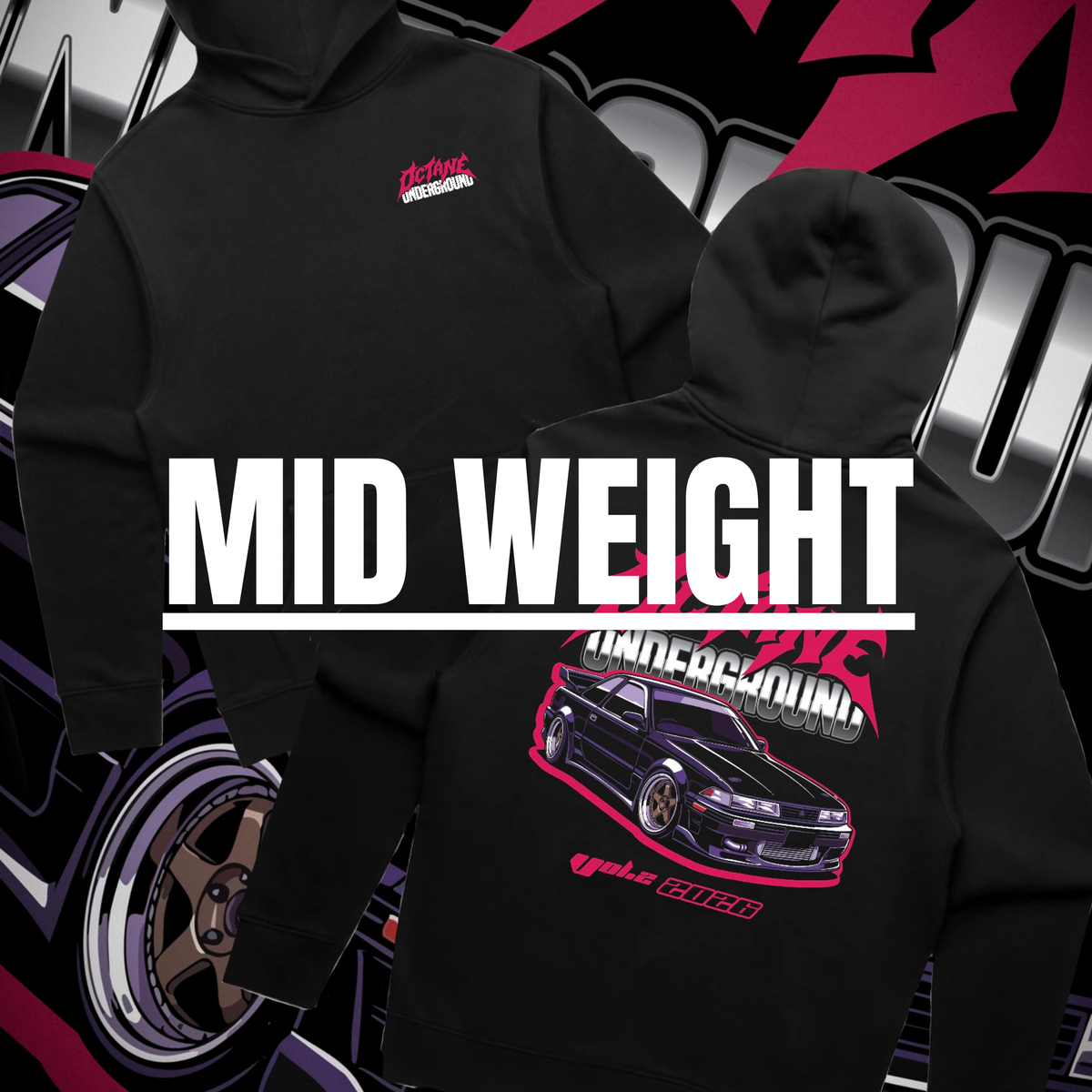 MIDWEIGHT Octane's Black Soarer Hoodie
