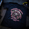 Blitz Sakura Tee back graphic featuring a classic JDM wheel and cherry blossoms