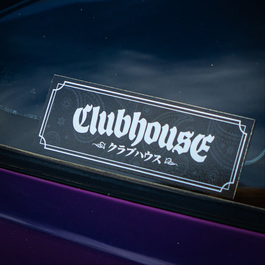 Grey Paisley Clubhouse Works drift slap on car window